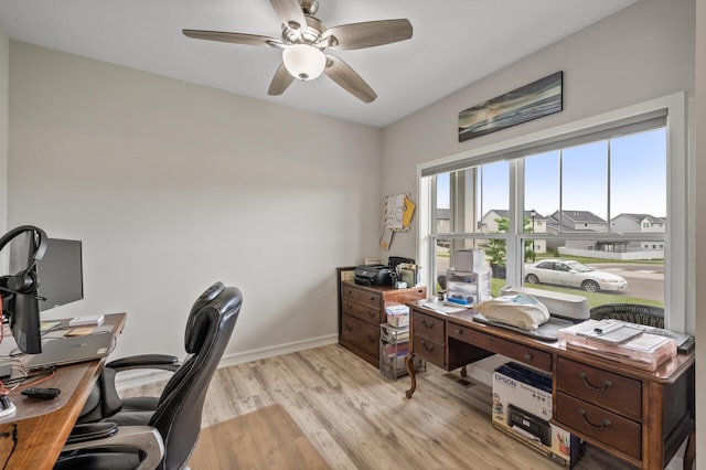 5945 178th St W, Lakeville, MN 55044 - office space with ceiling fan, light wood-type flooring, and baseboards