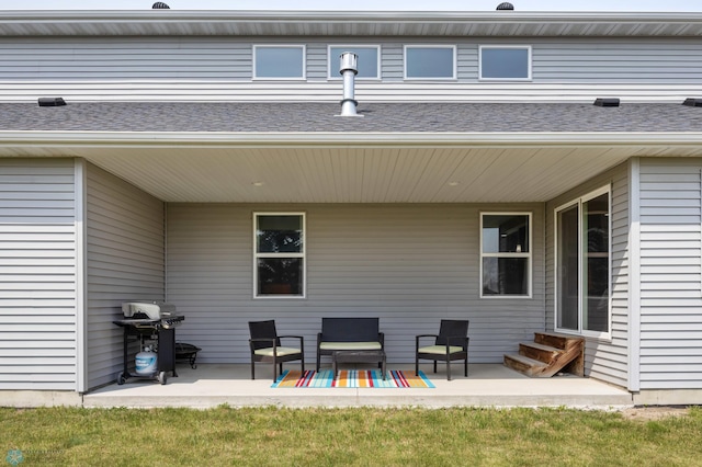 2200 39th St S, Moorhead, MN 56560 - rear view of property with entry steps and a patio