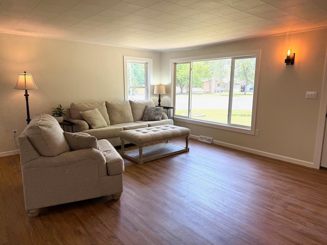 604 10th Ave, Grand Rapids, MN 55744 - living room with dark wood finished floors and baseboards