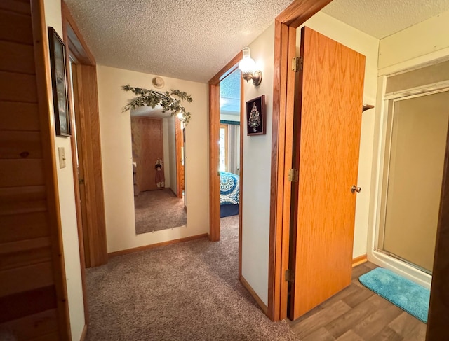 27315 Stark Lake Rd, Aitkin, MN 56431 - hall with a textured ceiling and carpet floors
