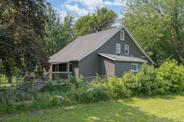43867 County Road 15, New Sweden Twp, MN 56074 - view of front of house with roof with shingles and a porch