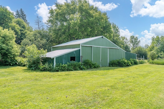 43867 County Road 15, New Sweden Twp, MN 56074 - view of pole building with a lawn