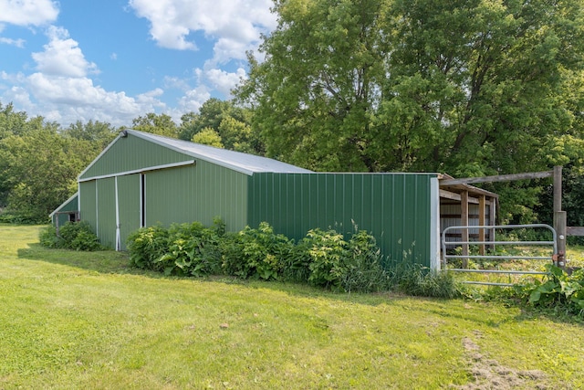 43867 County Road 15, New Sweden Twp, MN 56074 - view of pole building featuring a lawn
