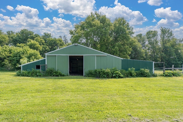 43867 County Road 15, New Sweden Twp, MN 56074 - view of pole building with a lawn