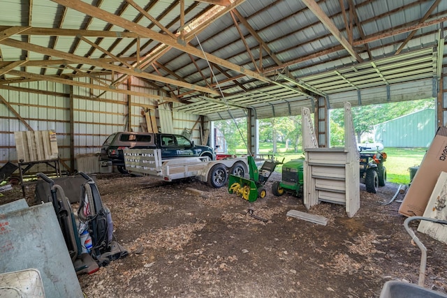 43867 County Road 15, New Sweden Twp, MN 56074 - garage with metal wall
