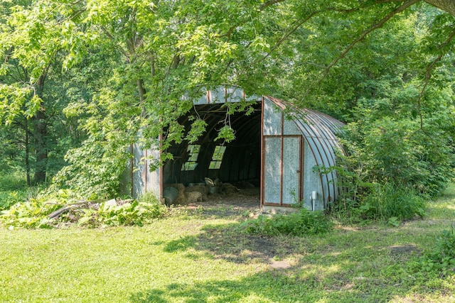 43867 County Road 15, New Sweden Twp, MN 56074 - view of outdoor structure with a forest view
