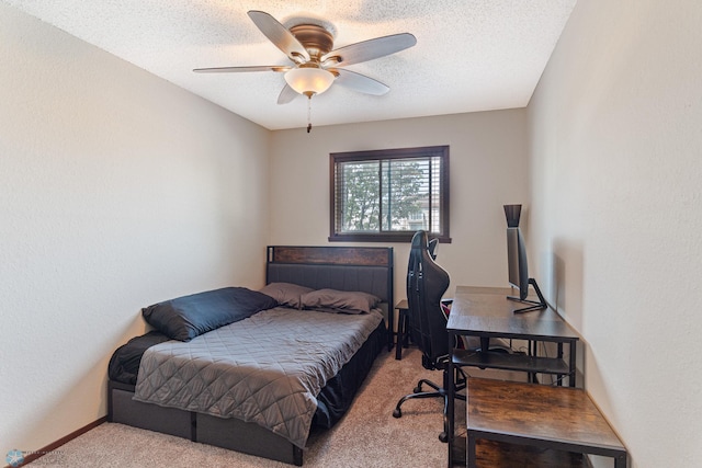 1129 22nd St S Unit B12, Fargo, ND 58103 - carpeted bedroom featuring a ceiling fan and a textured ceiling
