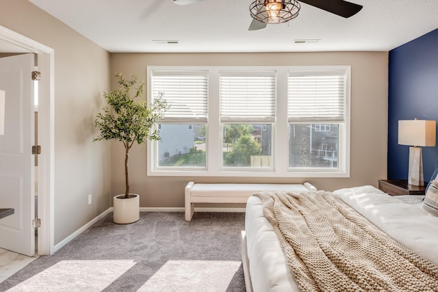 10329 Kentucky Ave N, Brooklyn Park, MN 55445 - bedroom featuring multiple windows, ceiling fan, and carpet floors