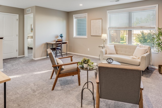 10329 Kentucky Ave N, Brooklyn Park, MN 55445 - carpeted living room featuring baseboards