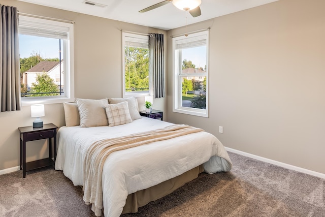 10329 Kentucky Ave N, Brooklyn Park, MN 55445 - carpeted bedroom with baseboards and ceiling fan
