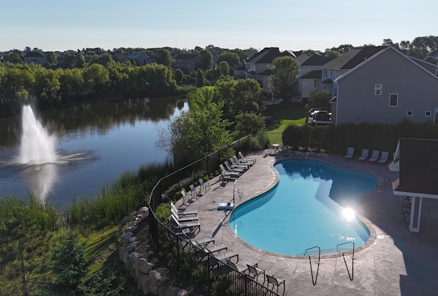 10329 Kentucky Ave N, Brooklyn Park, MN 55445 - community pool featuring a water view and a patio area