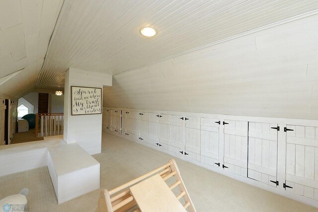 5560 County Road 3, Kindred, ND 58051 - bonus room with carpet, vaulted ceiling, and wooden ceiling