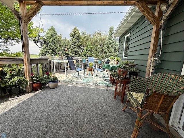 521 Kroshus Dr, Dilworth, MN 56529 - view of patio / terrace with a wooden deck