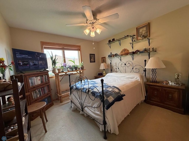 521 Kroshus Dr, Dilworth, MN 56529 - bedroom with light colored carpet and a ceiling fan