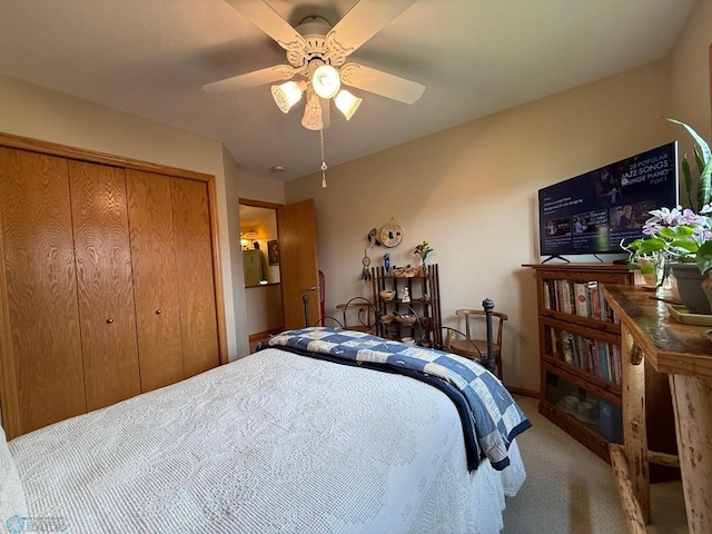 521 Kroshus Dr, Dilworth, MN 56529 - carpeted bedroom featuring a closet and a ceiling fan