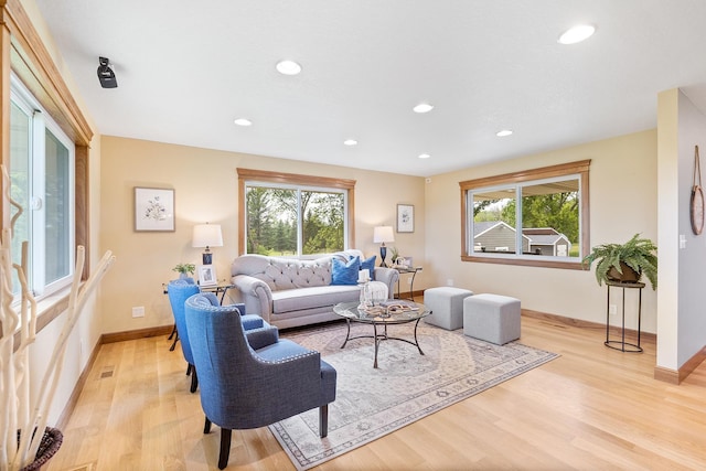 3546 230th St E, Prior Lake, MN 55372 - living room with light wood-type flooring, plenty of natural light, and recessed lighting