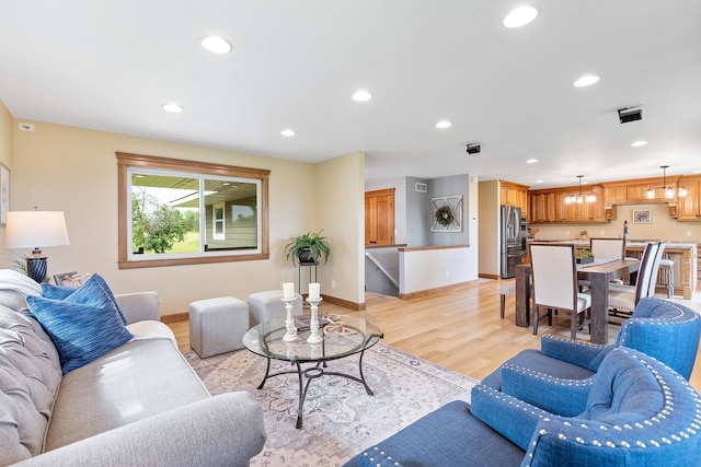 3546 230th St E, Prior Lake, MN 55372 - living room with light wood-style flooring and recessed lighting