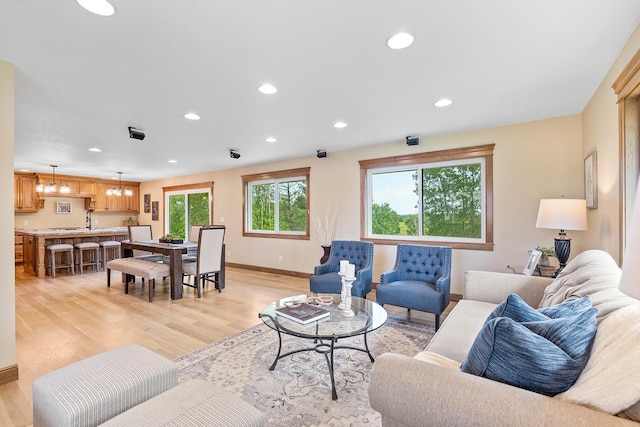 3546 230th St E, Prior Lake, MN 55372 - living area with light wood-type flooring and recessed lighting