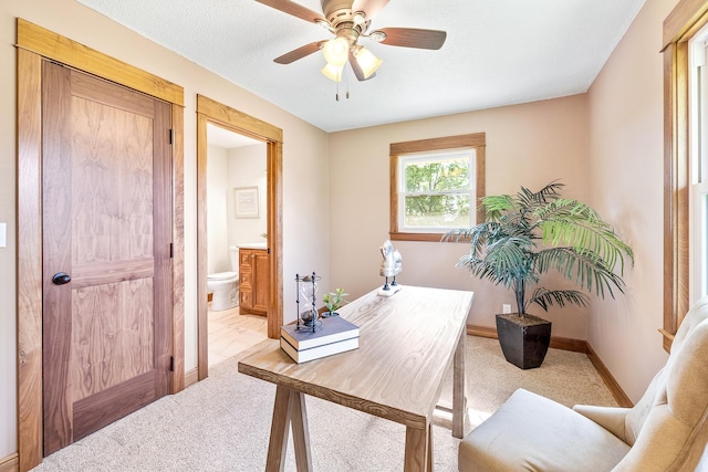 3546 230th St E, Prior Lake, MN 55372 - office with carpet flooring and a ceiling fan