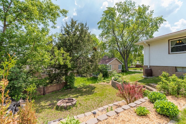 471 Tyrol Dr, Brainerd, MN 56401 - view of yard featuring a fire pit