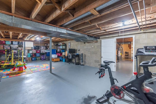 471 Tyrol Dr, Brainerd, MN 56401 - unfinished below grade area with water heater and concrete block wall