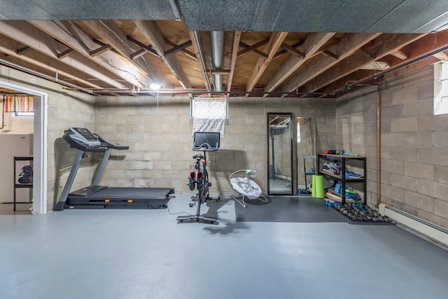 471 Tyrol Dr, Brainerd, MN 56401 - exercise room with a baseboard radiator