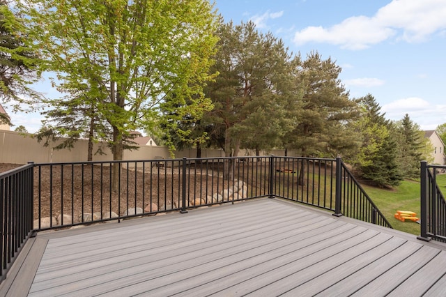1741 Prescott Ln, Chaska, MN 55318 - wooden terrace with a fenced backyard