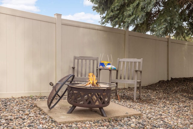 1741 Prescott Ln, Chaska, MN 55318 - view of patio / terrace with a fire pit
