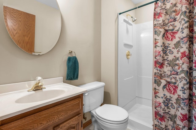 13842 Redwood St NW, Andover, MN 55304 - bathroom featuring vanity, a stall shower, and toilet
