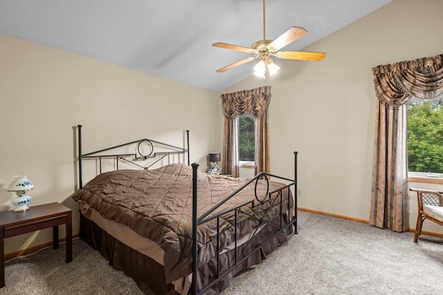 13842 Redwood St NW, Andover, MN 55304 - bedroom featuring lofted ceiling, carpet, baseboards, and ceiling fan