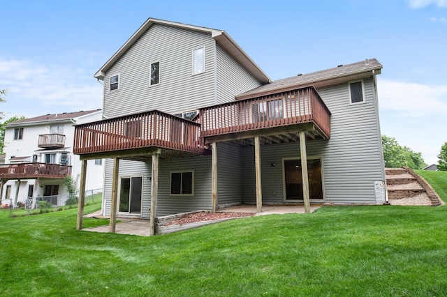 13842 Redwood St NW, Andover, MN 55304 - rear view of house with a patio area and a wooden deck