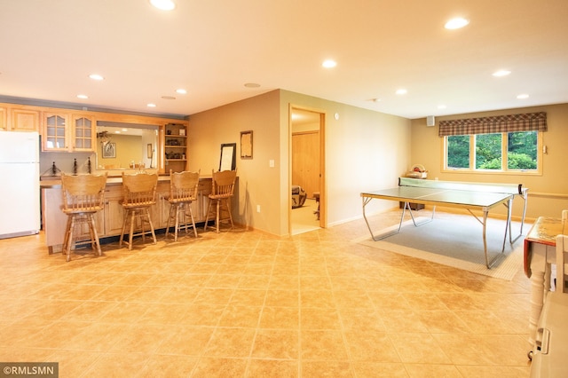 49063 203rd Pl, Mcgregor, MN 55760 - recreation room with recessed lighting and bar with sink