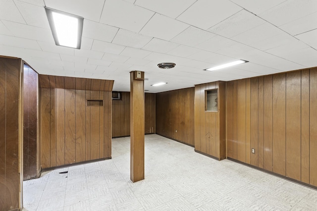 5420 Fremont Ave N, Brooklyn Center, MN 55430 - finished below grade area featuring light floors and wooden walls