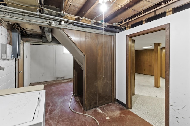5420 Fremont Ave N, Brooklyn Center, MN 55430 - unfinished basement featuring electric panel
