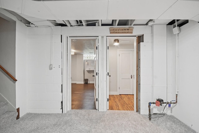 1346 Como Ave, Saint Paul, MN 55108 - finished below grade area with carpet floors and stairs
