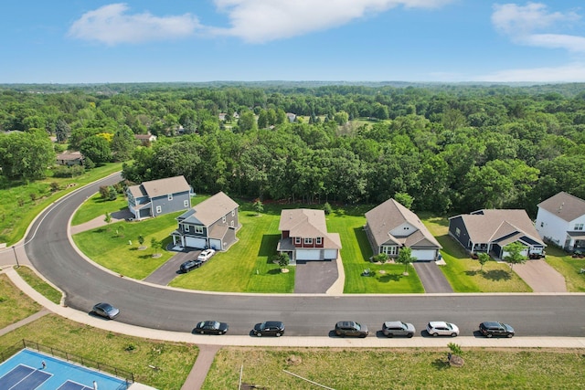 11505 Pineridge Way N, Dayton, MN 55327 - aerial view of residential area with a forest