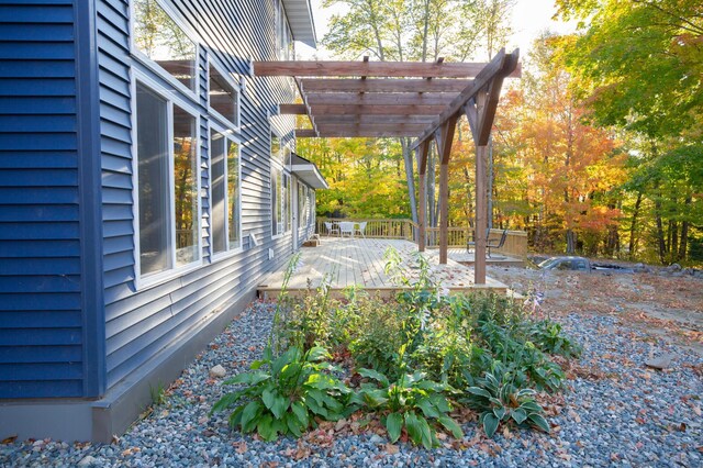 6860 Re Echo Ridge Dr NE, Remer, MN 56672 - view of patio featuring a pergola