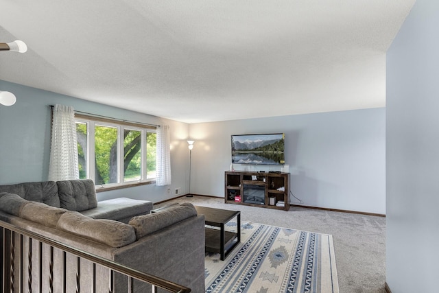 1989 Park Dr, Saint Paul, MN 55119 - living area with carpet floors and a textured ceiling
