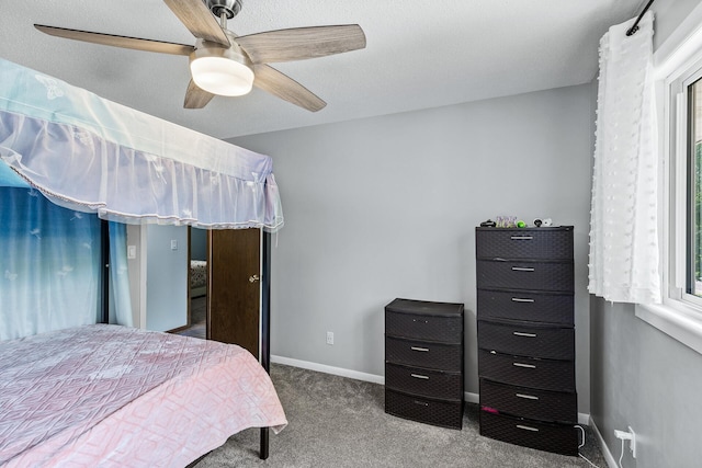 1989 Park Dr, Saint Paul, MN 55119 - bedroom featuring carpet flooring, multiple windows, and ceiling fan