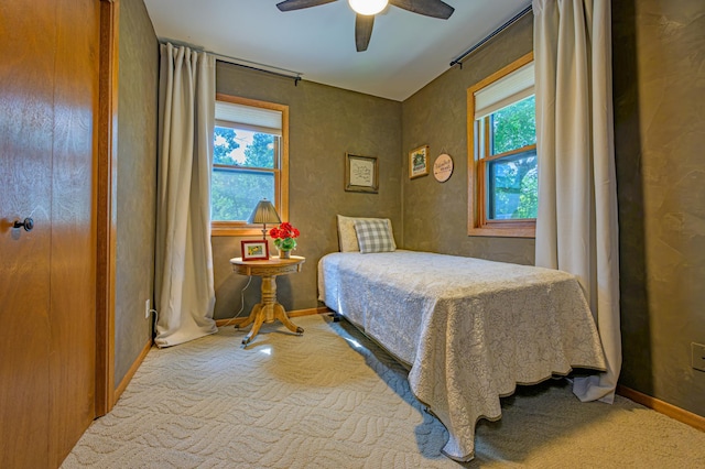 21400 654th Ave, Darwin, MN 55324 - bedroom featuring carpet flooring and a ceiling fan