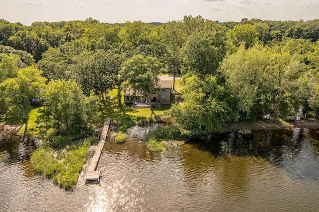 21400 654th Ave, Darwin, MN 55324 - aerial view of property and surrounding area featuring a nearby body of water and a heavily wooded area