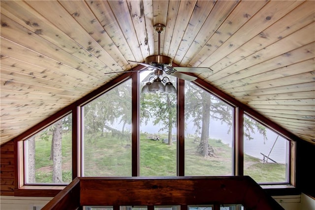17174 59th Ave, Lafayette Twp, WI 54729 - detailed view of wooden ceiling and ceiling fan