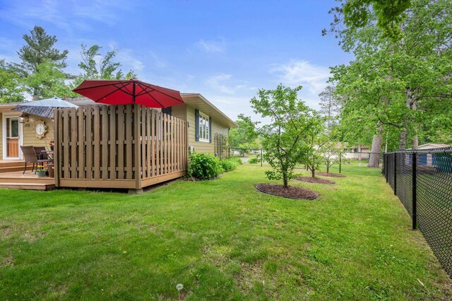 1501 Fraser Dr, Grand Rapids, MN 55744 - view of yard with a deck