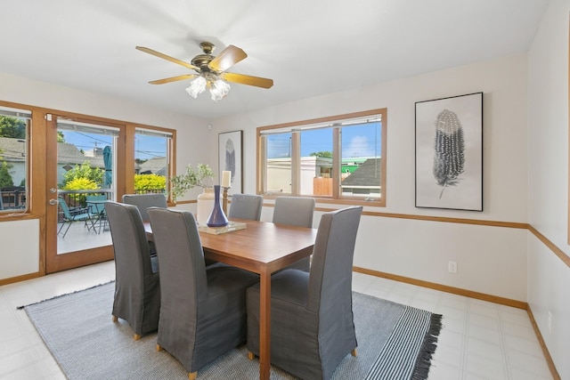 5409 Aldrich Ave S, Minneapolis, MN 55419 - dining area with a ceiling fan and light flooring