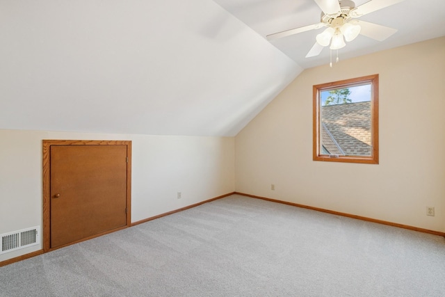 5409 Aldrich Ave S, Minneapolis, MN 55419 - bonus room with vaulted ceiling, light carpet, and ceiling fan