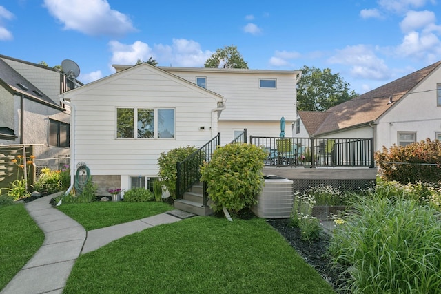 5409 Aldrich Ave S, Minneapolis, MN 55419 - back of house with a wooden deck