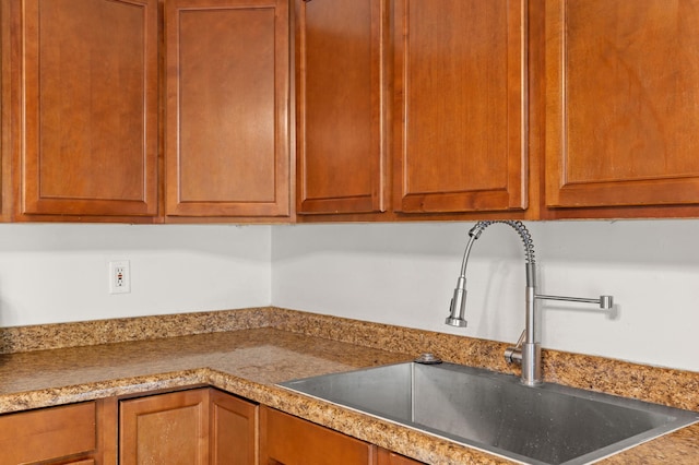 4100 Meadowlark Ln Unit 24100, Eagan, MN 55122 - kitchen with a sink, light countertops, and brown cabinets