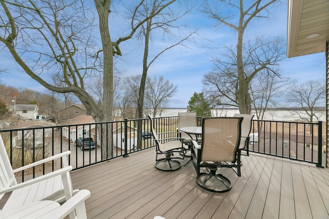 2401 Goldfinch Ln, Buffalo, MN 55313 - wooden terrace with outdoor dining space