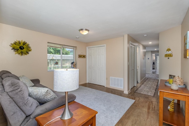 38630 Woodview Ln, Le Center, MN 56057 - living area featuring wood finished floors and recessed lighting