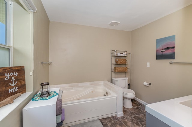 38630 Woodview Ln, Le Center, MN 56057 - full bath featuring vanity, a bath, and tile patterned floors